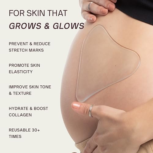 Dermaclara Large Body Patch - Pregnancy Stretch Mark Prevention & Removal, C Section Cover Up Belly Scar Sheet, Maternity Skincare, Mom to Be Silicone Gel Sheet, Reusable up to 30 Times - 1 Patch