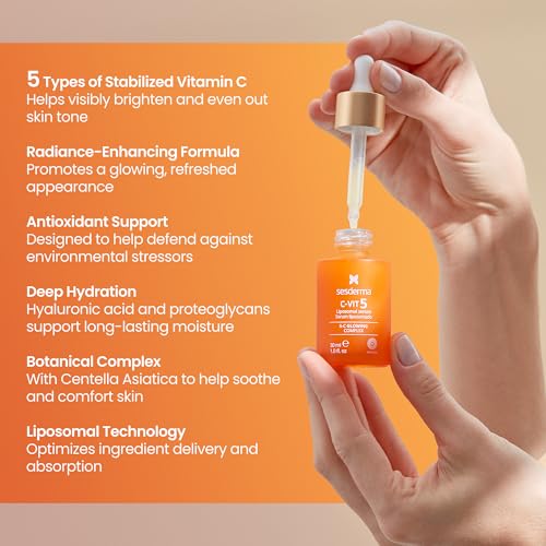 Sesderma C-VIT 5 Fusion Vitamin C Serum, Boosted Hydration, Radiant Glow, Antioxidant Defense, Targets Pigmentation, Pro Skincare Formula, 1.0 fl. Oz
