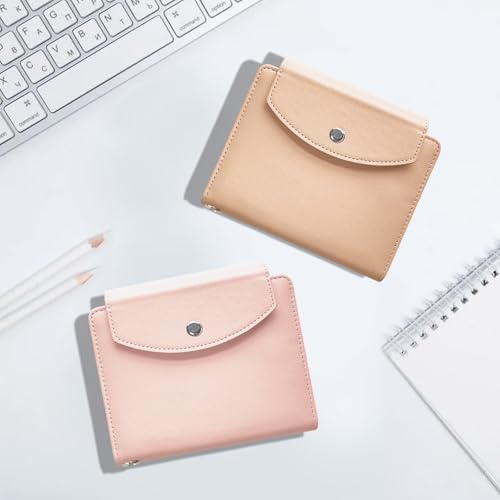 PU Lipstick Case Holder with Mirror Holds 3pcs of Long Lipsticks Keychain Holder with Clip Organizer Bag for Outside Mini Bag Pouch Gift for Women-Pink