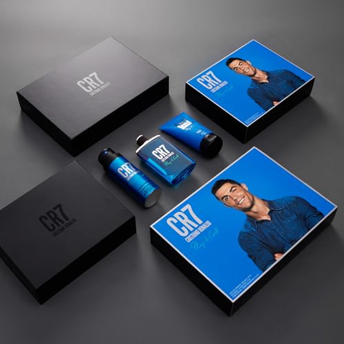 Cristiano Ronaldo Play It Cool for Men - 3 Pc Gift Set 3.4oz EDT Spray, 5.1oz Shower Gel, 4.1oz Body Spray