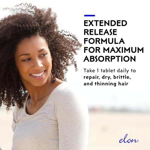 Elon Matrix 5000 - Biotin 5000mcg Vitamins for Hair Growth w/Extended Release - Promotes Healthy & Strong Hair - Pack of 3 (180 Day Supply)