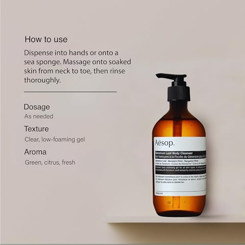 Aesop Geranium Leaf Body Cleanser + Scrub | 16.9 oz + 6.2 oz