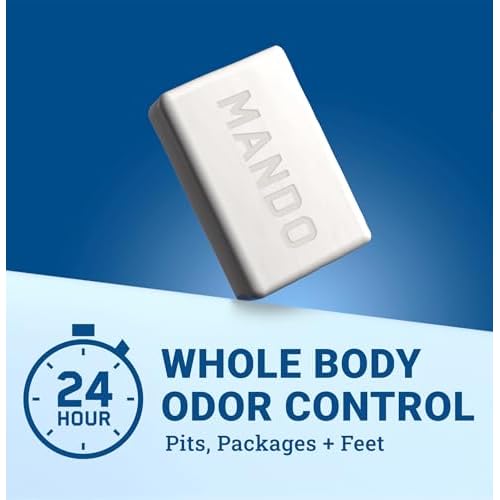 Mando 4-in-1 Acidified Cleansing Bar - 24-Hour Odor Control - Moisturizing Formula - Formulated without SLS and Parabens - Safe For Sensitive Skin - 5 ounces (Pack of 2) - Pro Sport & Mt Fuji