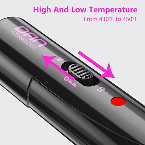 DAN Technology Dual Voltage Ceramic Pressing Comb - 450¡ÆF Fast Heating Mini Straightener for Lace Front Wigs and Black Women's Hair