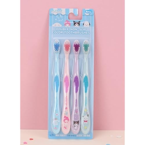Generic Set of 4, Cute Toothbrush Set, Compact Head