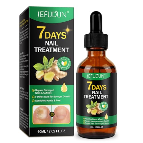 Tiuedu Nail Growth Serum, Ginger Nail Serum, Nails Repair Cuticles Oil, Ginger Nail Oil for Strengthen & Promote Nails Growth, Natural Plant Formula