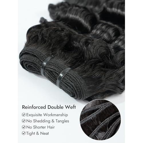 Wiggins Burmese Curly Bundles Human Hair 16 18 20 Deep Curly Human Hair 3 Bundles Water Wave Unprocessed Weft Extensions For Black Women Natural Black