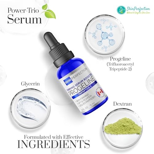 Skin Perfection Firming Serum Booster with Progeline Peptide Repair Serum Neck and Face Progeline Cream Upgrade Trifluoroacetyl Tripeptide-2 Anti-aging Diy .5 Fl Oz