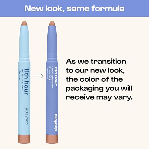 ALLEYOOP 11th Hour Waterproof Cream Eyeshadow Stick ? Long-Lasting Eye Shadow Pencil & Eyeliner, Cream to Powder Stick & Highlighter ? Smudge-Proof Eyeshadow Shimmer, Plum Up Shimmer