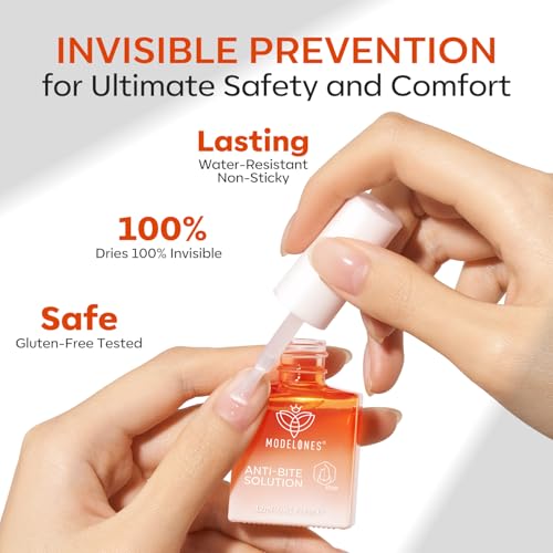 modelones Nail Biting Treatment for Kids Thumb Sucking Deterrent Nail Biting Prevention for Kids Quick Dry Bitter No Bite Nail Polish Stop Biting Nails Repair for Damaged Nails 0.34 fl oz
