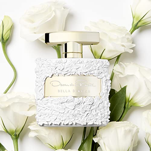 Oscar de la Renta Bella Blanca Eau de Parfum 3 Piece Gift Set for Women - Perfume Spray 3.4 Fl. Oz, & 1.0 Fl. Oz., and Body Lotion 3.4 Fl. Oz.