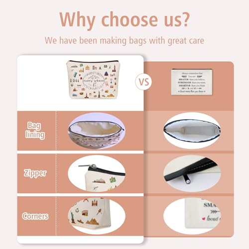 World Travel Gifts Makeup Bag Gift: Cute Cosmetic Bag I Haven't Been Everywhere But It's on My List For Teen Girl & Women Travellers.Ideal Trip Gift Cosmetic Bag For Travel, Birthdays.