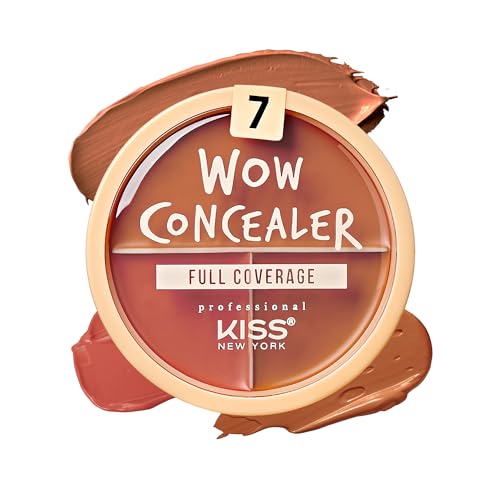 KISS NEW YORK Professional WOW Concealer, Lightweight & Long Lasting, 2 Concealer & 1 Corrector from Tattoo, Scar to Dark Circle Cover, High Coverage for Full Body & Face Makeup