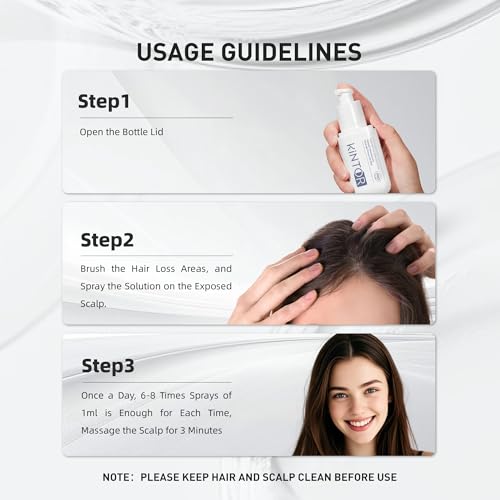 0.9% KX-826 KINTOR Hair Growth Spray,Strengthen Hair Nourish Hair follicles,Hair Care Products for Sparse Hair and Oily Hair Men&Women,60ml,Pro