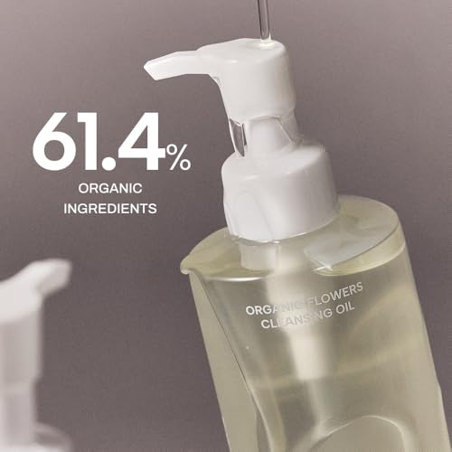 Whamisa Organic Flowers Cleansing Oil, Face Cleanser, Postbiotic-Rich Makeup Remover for Deep Cleansing, Pore Care, Rolling, Fermented, Easy Clean (260ml)