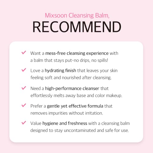 mixsoon Collagen Cleansing Balm Non-Greasy Soft Melting Lightweight Grinding Balm Hydrating Remover For Korean Glass Skin Care 1.69 Oz. / 50ml