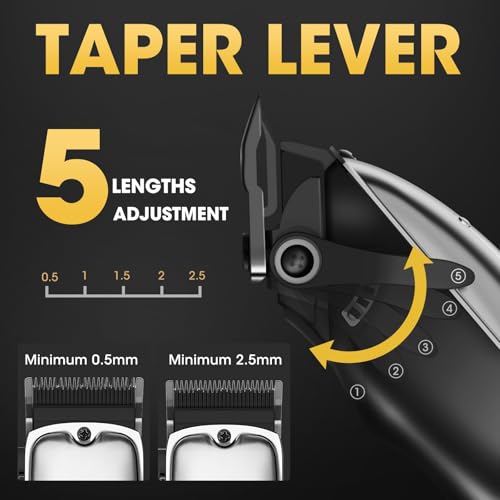 Hair Clippers for Men,4 in 1 Professional Hair Clippers T-Blade Trimmer Electric Foil Shaver Nose Hair Trimmer Set,Cordless Barber Hair Cutting Men¡¯s Grooming Kit LCD Display Gifts (Silver)