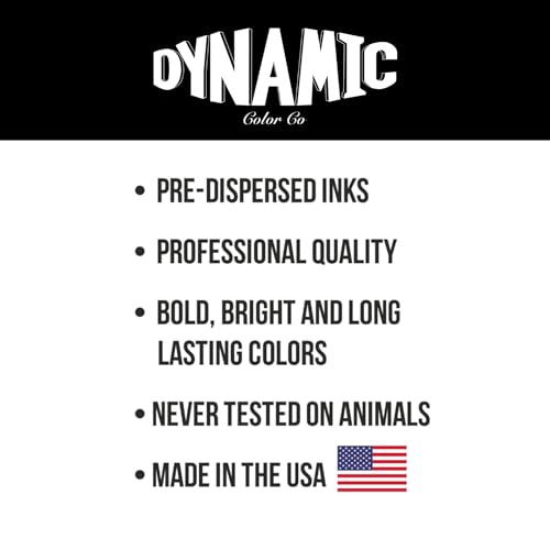 Dynamic Color Co. - Black Tattoo Ink, Long Lasting Vivid Color, Sterilized, Made in USA, Since 1990 (1 oz Bottle)