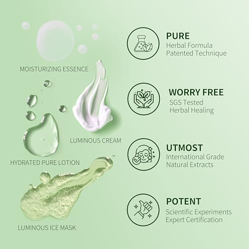 Luminous Hydrating Face Cream for Dry & Sensitive Skin, Lightweight Moisturizer with Centella Asiatica, Astragalus, Ginseng & Osmanthus, 1.69 fl. Oz
