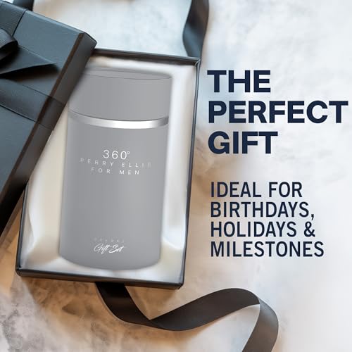 Perry Ellis 360¡Æ 3-Piece Gift Set - Men's Cologne - 3.4 fl oz EDT, 3 oz Shower Gel, .25 fl oz EDT mini travel spray - fresh, woody, citrus, aquatic, long-lasting, gift idea