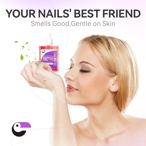 gelike ec Nail Cuticle Oil for Moisturize and Repair Easy and Quick Absorb Cuticles Care Treatment - Natural Pomegranate Smells for Women and Men Dry Damaged Thin Nails