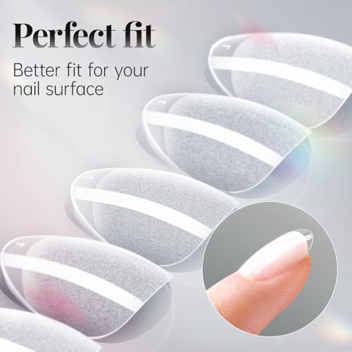 krofaue 3 Styles Short Nail Tips Kit - 720PCS Half Matte Coffin, Almond, Square Fake Nails Full Cover Press on Extension for Soft Gel Tips Set Art DIY Home