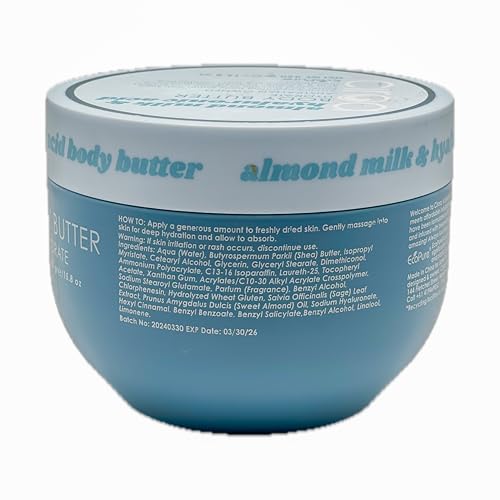 Ciroa Ultra-Hydrating Body Butter With Shea Butter And Glycerin Almond Milk And Hyaluronic Acid 15.8 oz