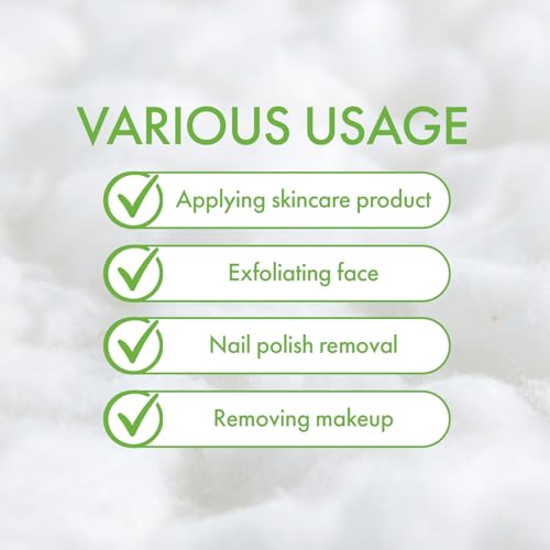 Intrinsics Large Cotton Squares (400 Count) ? 4x4¡± 8-Ply Medium-High Absorbency Pads, Lint-Free Hypoallergenic Cotton for Face, Makeup Removal, Skincare, and Spa Use