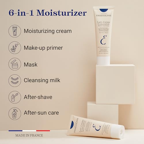 Embryolisse Lait-Cr?me Concentr?, Multifunction Daily Face Moisturizer and Makeup Primer, Suitable for All Skin Types. French Face Cream With Shea Butter & Aloe Vera