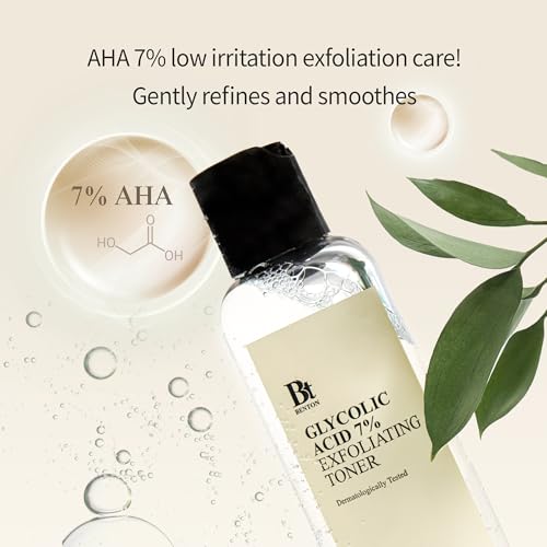 Benton Glycolic Acid 7% Exfoliating Toner with Niacinamide - Gentle AHA Toner for Brighter Skin & Even Tone - Balances Oil & Moisture - Hydrating, Cruelty-Free Korean Skin Care