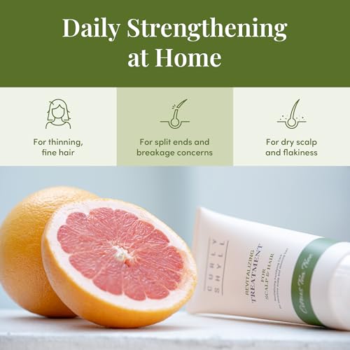 CURLYSHYLL Revitalizing Treatment for Scalp & Hair | Silicone-Free Fortifying Conditioner | Daily Care for Thinning Hair | Citrus Tea Tree | 250ml
