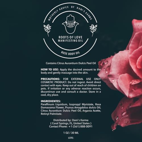 Motherly Advice: Roots of Love Manifesting Oil- by Dani's Karma- Love, Self Love, Attraction, Romance, Passion, Healing