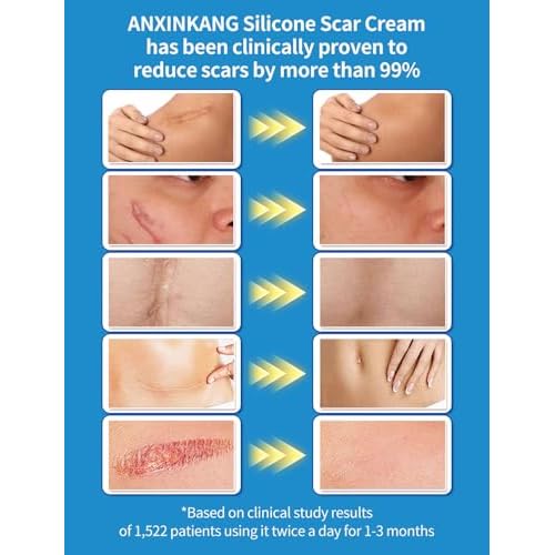 Silicone Scar Gel, Advanced Scar Cream treating for New and Old Scars, Surgical Scars, Burn Scars, Stretch Marks, Acne Scars, Dark markings, Keloid Removal 0.70 oz (2tube)