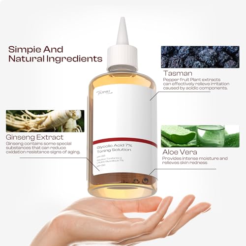 Glycolic Acid 7% Exfoliating Toner: Glycolic Acid Toning Solution Which Soothes and Hydrates The Skin 100ml