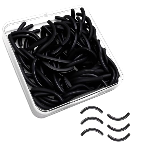 80Pack Compatible with Shu uemura Eyelash Curler Refill Pads,Soft Silicone Eye lash Curler Refills Compatible with Shu uemura Eyelash Curler,Easy to Replace,Black.