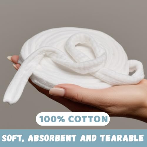 Fluffy Cotton Coil 40ft ? 100% Pure & Hypoallergenic Natural Cotton Strip for Skincare, Nail Polish Removal, Baby Care, Crafts & Beauty Use ? Ultra Soft, Absorbent & Easy to Tear