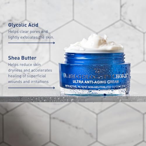 Dermatologist's Choice Ultra Anti-Aging Face Cream Retinoid Alternative Extra Strength Resurfacing Cream with Non-Neutralized Glycolic Acid
