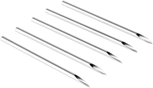 Beauty7 100PCS 15G Gauge 1.4mm Sterilized Surgical Steel Piercing Needles Body Ear Navel Nipple Piercing