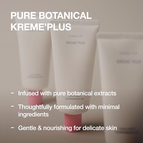 KREME' PLUS ? Organic Korean Daily Night Face Cream with Vitamin C for Sensitive Skin, Hydrating & Nourishing, Fine Line Care, Radiant & Even Skin Tone, Non-Toxic Skincare (2.82 fl oz / 80g)