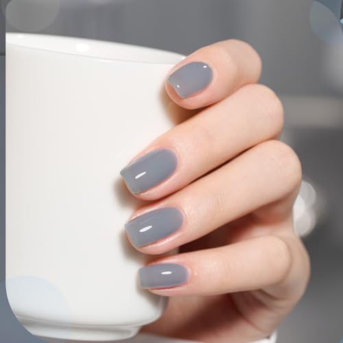 GAOY Gel Nail Polish Kit, 3 Colors 16ml Blue White Silver, Sheer Soak Off UV Gel Polish Set - Frozen Glitter