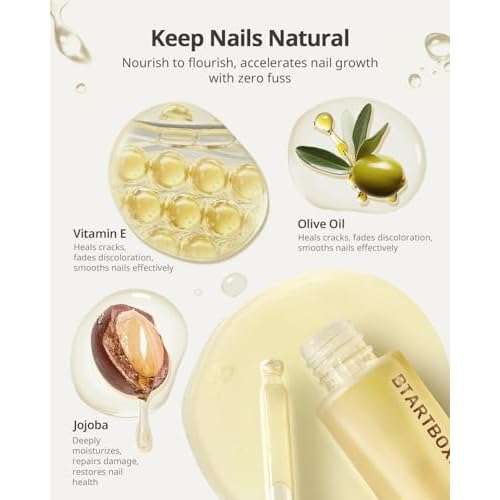 BTARTBOXNAILS Naillush Nail Strengthener & Growth - Repair Damaged Nails, Strengthen Weak & Thin Nails, Extra Strong Nail Growth Treatment, Long Lasting Nail Hardener, 15ml
