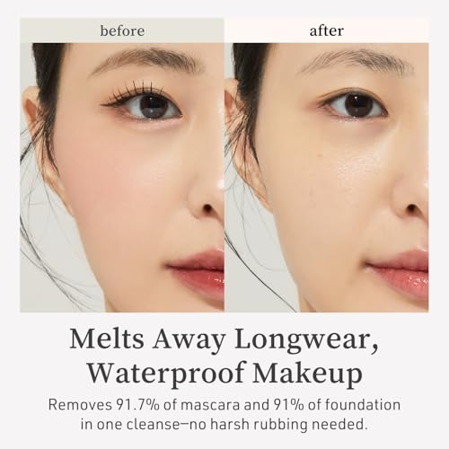 NOONI Korean Cleansing Oil - Snow Aqua 0 Ginseng Deep Cleansing Oil | Makeup Blackhead Remover, Pore Care Control, Glass Skin, Control Sebum, Revitalizing Care, Stocking Stuffers For Women, 6.76 Fl Oz