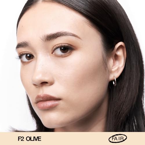 about-face THE PERFORMER Skin-Focused Foundation F2Olive ? Medium Coverage, Long-Wear, Breathable & Buildable Base ? Clean, Vegan, Hydrating Formula with Blue Agave & Chlorella ? 1.08oz
