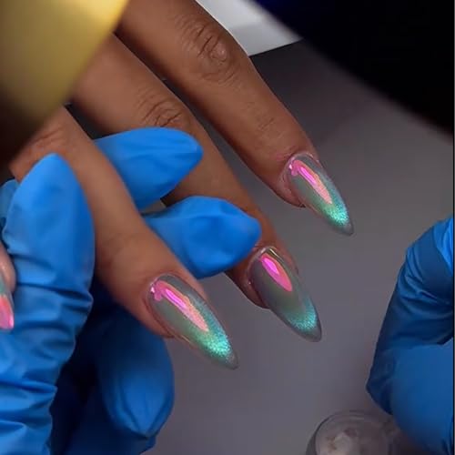 Chrome Nail Powder | Glazed Donut Mirror Effect Holographic Pigment | Professional-Grade Nail Art & Resin Craft Powder light-changing
