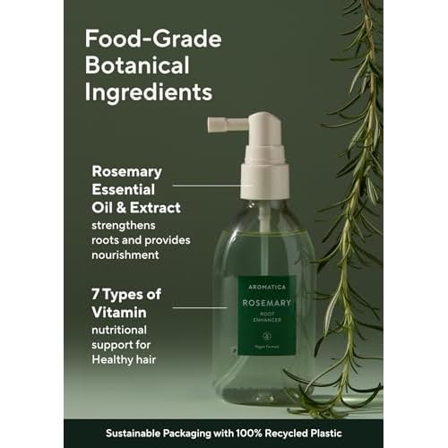 AROMATICA Root Enhancer (2 Packs) Rosemary Water Spray for Hair Growth ? Korean Hair Care Oil for Scalp Detox ? Flaky & Itchy & Dry Scalp Treatment ? Free from Sulfate, Silicone, and Paraben (3.38oz)