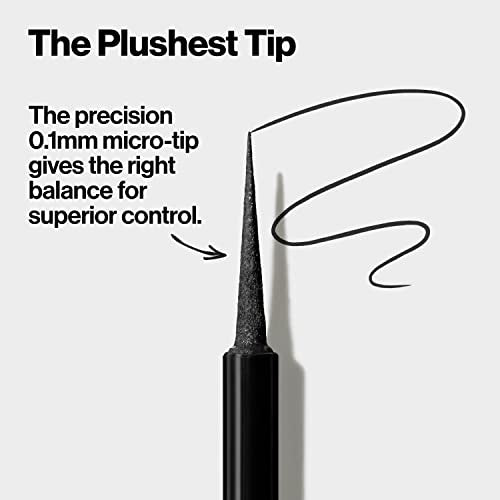 REVLON ColorStay Micro Easy Precision Liquid Eyeliner, Waterproof, Smudgeproof, Longwearing with Felt Tip Applicator, 301 Blackout, 0.057 fl oz
