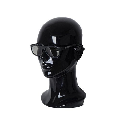 MIAOMANZI PVC Mannequin Head White Female Manikin Dummy Stand Model Display Hat Scarf Wigs Hair Glasses Hat Beauty Styling Tool (black)