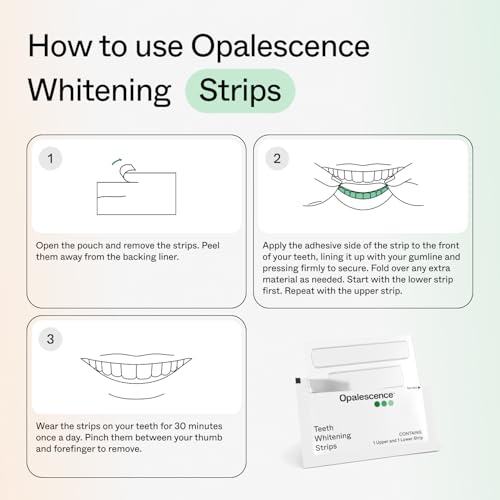 Opalescence Teeth Whitening Strips (12 Treatments) Hydrogen Peroxide Formula 10% ? Enamel Safe ? Comfortable Slip Free - Teeth Bleaching - Sensitivity Free - Plus Toothbrush 6050-1T