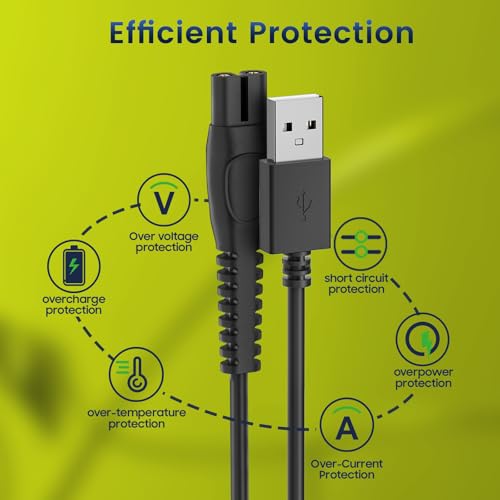 BENSN 5V1A Charger Compatible with Philips Norelco One Blade QP2724 QP2834 QP1924, Fit for Phillips QP6542 QP6552 QP4631 QP6507 QP6552 QP4530 MG5910 MG7910 MG9510 Electric Trimmer Charging Cord