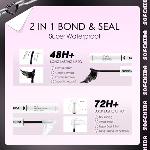 Lash Clusters Kit 80D Lash Clusters Kit 10-18mm Volume Eyelash Clusters D Curvature Cluster Eyelash Extensions 3D Wispy Lashes Clusters DIY Lash Extension Kit(80D-10-18MIX Thick Kit)